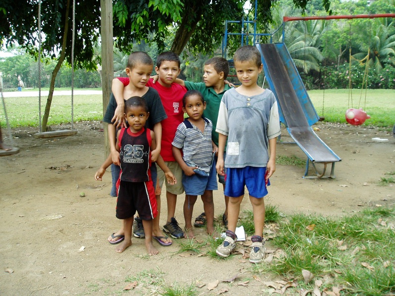 Some of the boys pose for the camera.