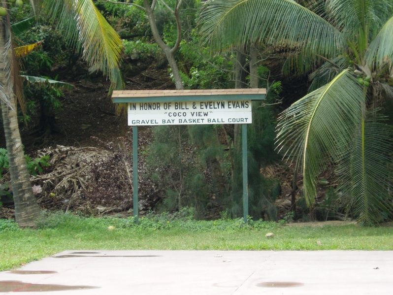 Basketball Court donated by Bill & Evelyn Evans, Founders of Coco View Resort